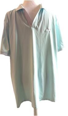 G FORCE Men Golf Polo Sz M Pale Blue Diamanté Cabo San Lucus Pickle Ball Resort
